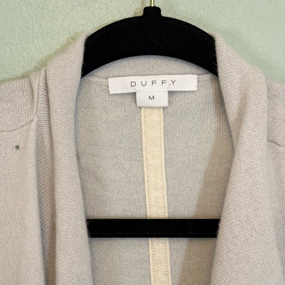 Duffy Cardigan Womens M Light Blue Cashmere Vest Open Front Draped Sleeveless - Picture 5 of 8